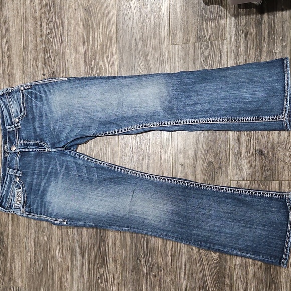 GUC Silver Jeans With Embellished Pockets - Picture 1 of 8